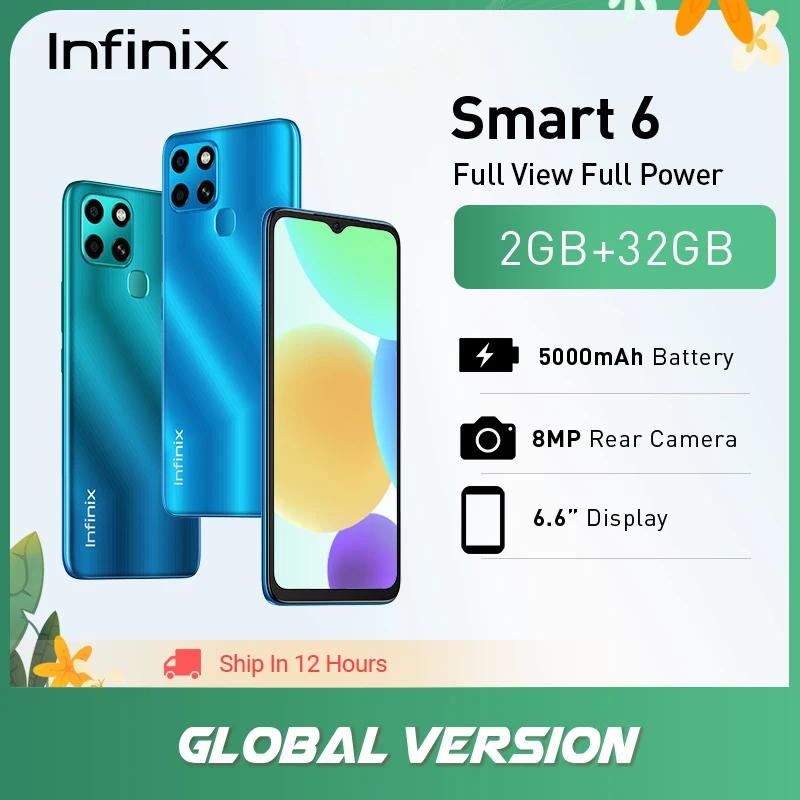 Infinix SMART 6 Ʈ ۷ι ,     , 5000mAh, 2GB, 32GB, 6.6 ġ HD + Helio A22, 8MP